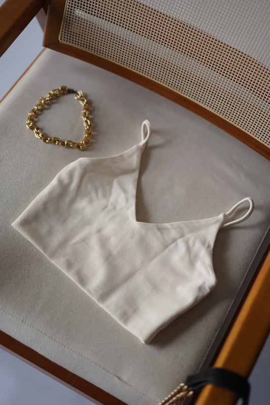 Top Off-White Canelado