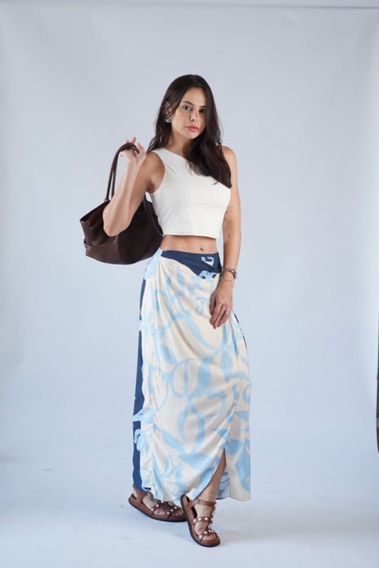 Saia Estampa Azul