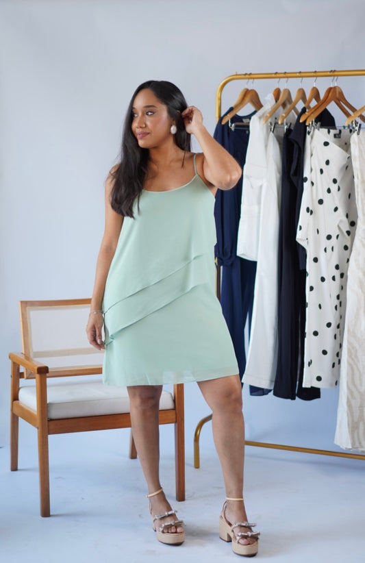 Vestido Chiffon Verde