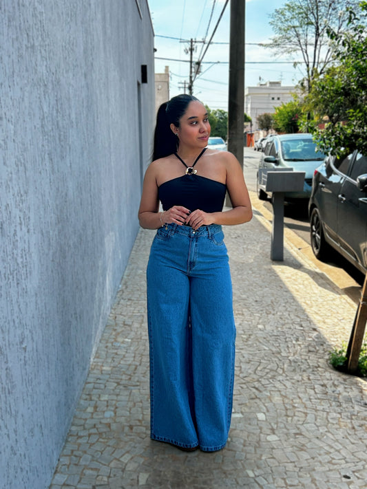 Calça Wide Leg Jeans