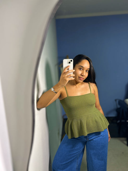 Tricô Alcinha Peplum